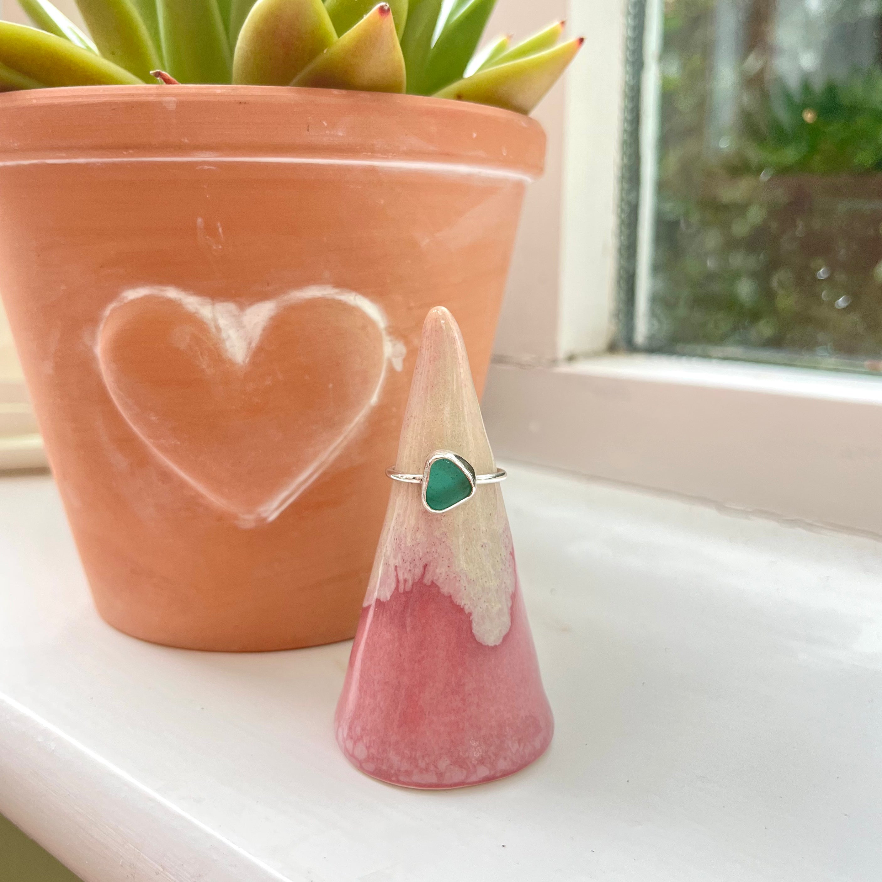 sea glass ring - sandra