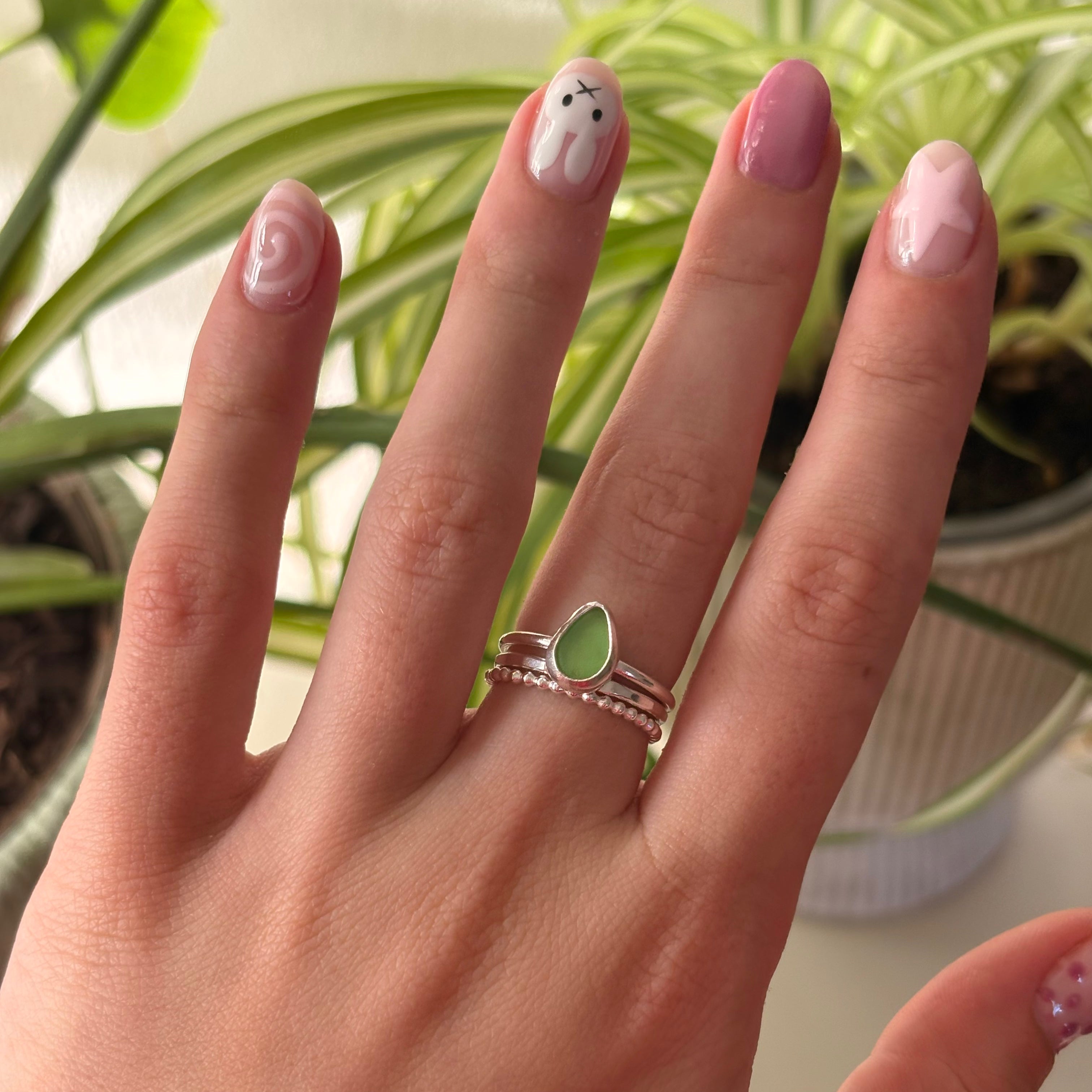 sea glass ring - jess
