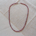 red tourmaline beaded necklace