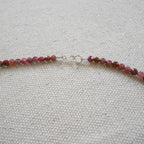 red tourmaline beaded necklace
