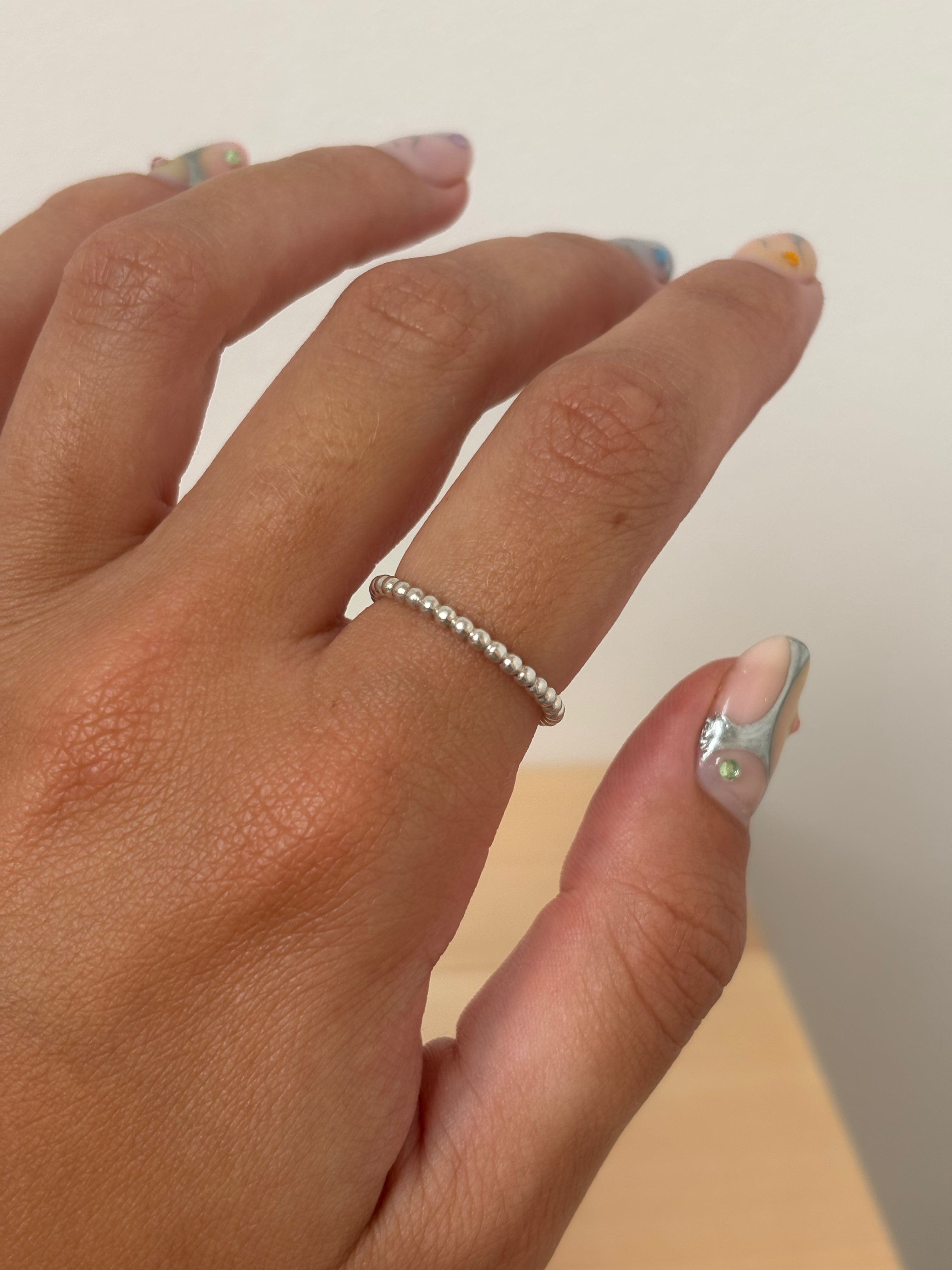 beaded stacking ring