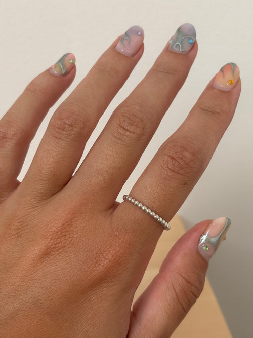 beaded stacking ring