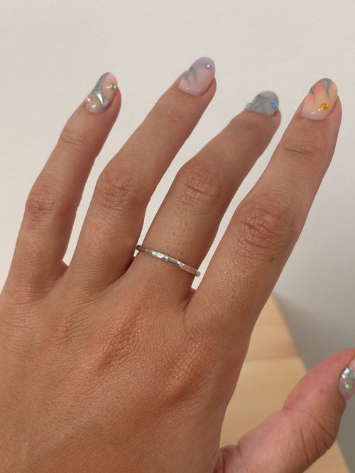 hammered stacking ring