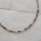 mix tourmaline beaded necklace