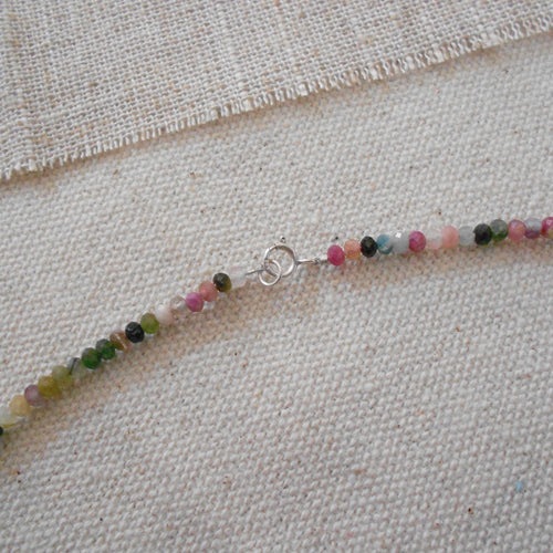 mix tourmaline beaded necklace