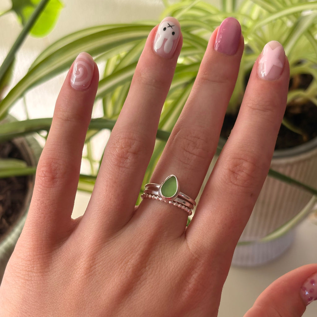 sea glass ring - jess